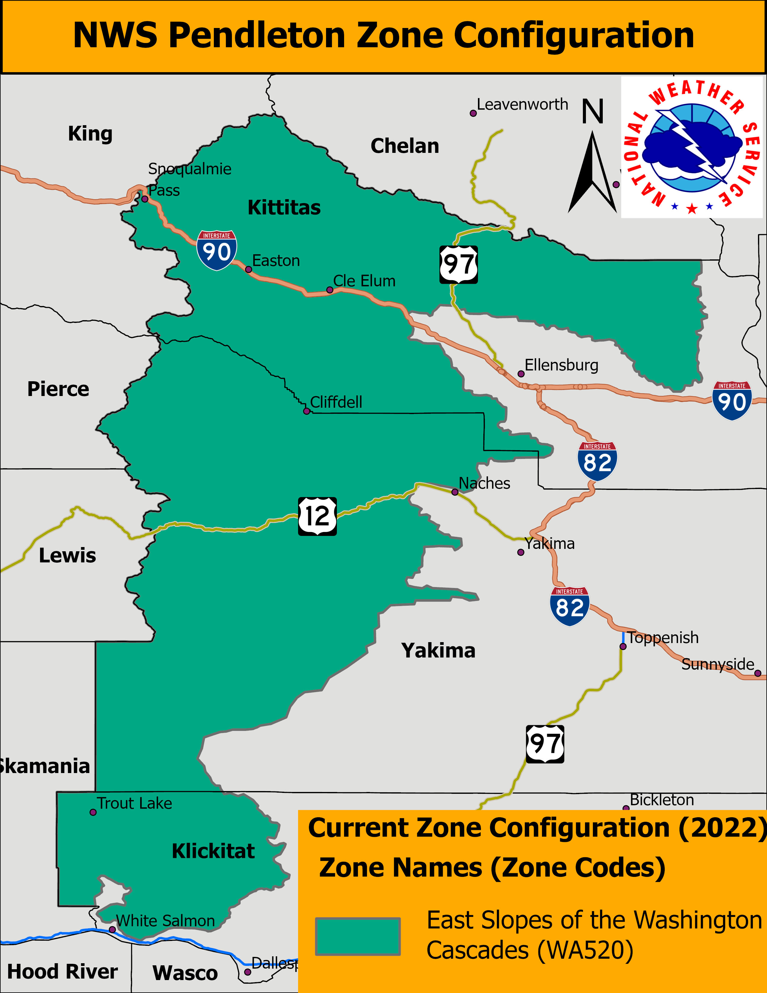 Changes to Public Forecast Zones in South Central WA Effective March 8